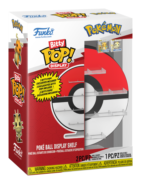 Bitty POP: Pokémon - Poké Ball Display Shelf with 2 Exclusive Figures - GameOn.games