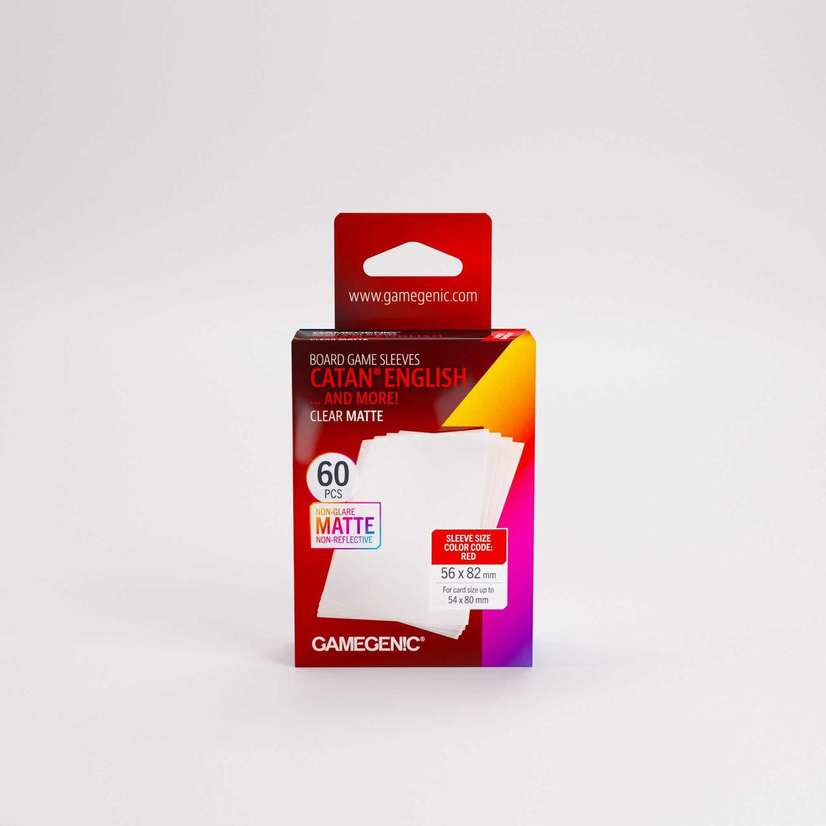 Gamegenic Board Game Sleeves CATAN English Clear Matte (60 ct.) - GameOn.games
