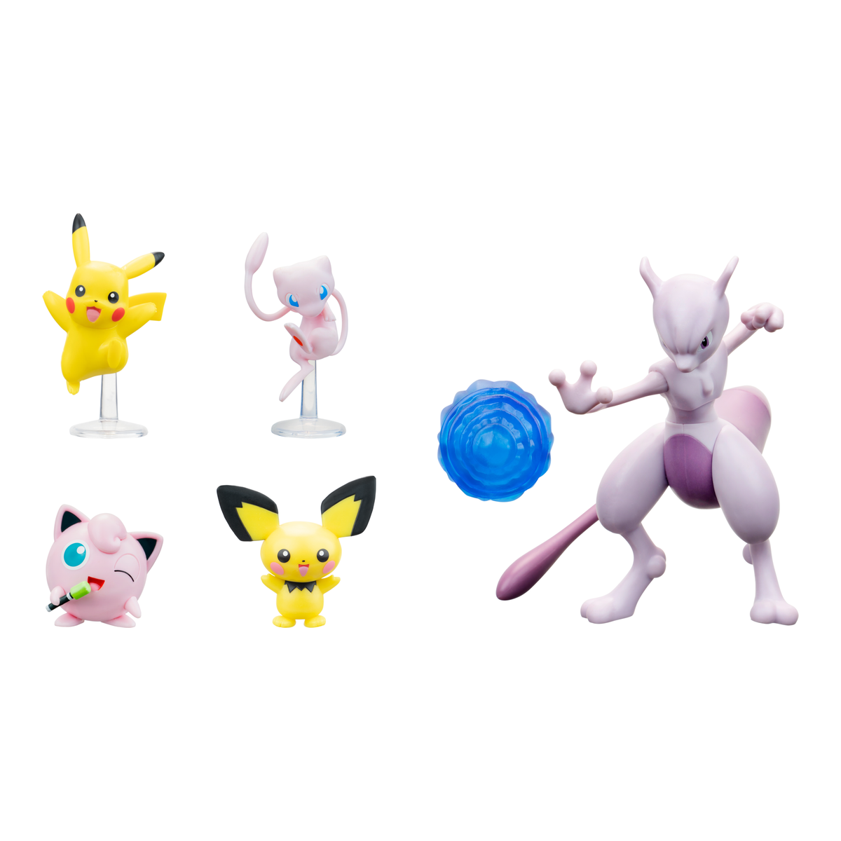 Pokémon 30th Anniversary Battle Figure Multi-Pack - Pikachu, Pichu, Jigglypuff, Mew & Mewtwo - GameOn.games