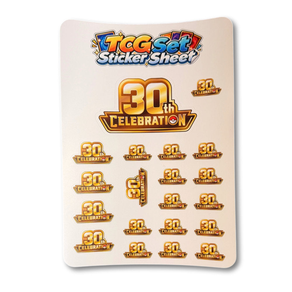 Pokemon 30th Celebration Anniversary sticker sheet