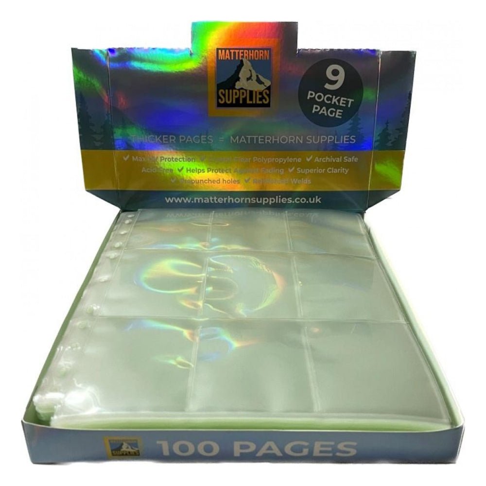 9 Pocket Pages - 100 pages - Matterhorn Supplies - GameOn.games