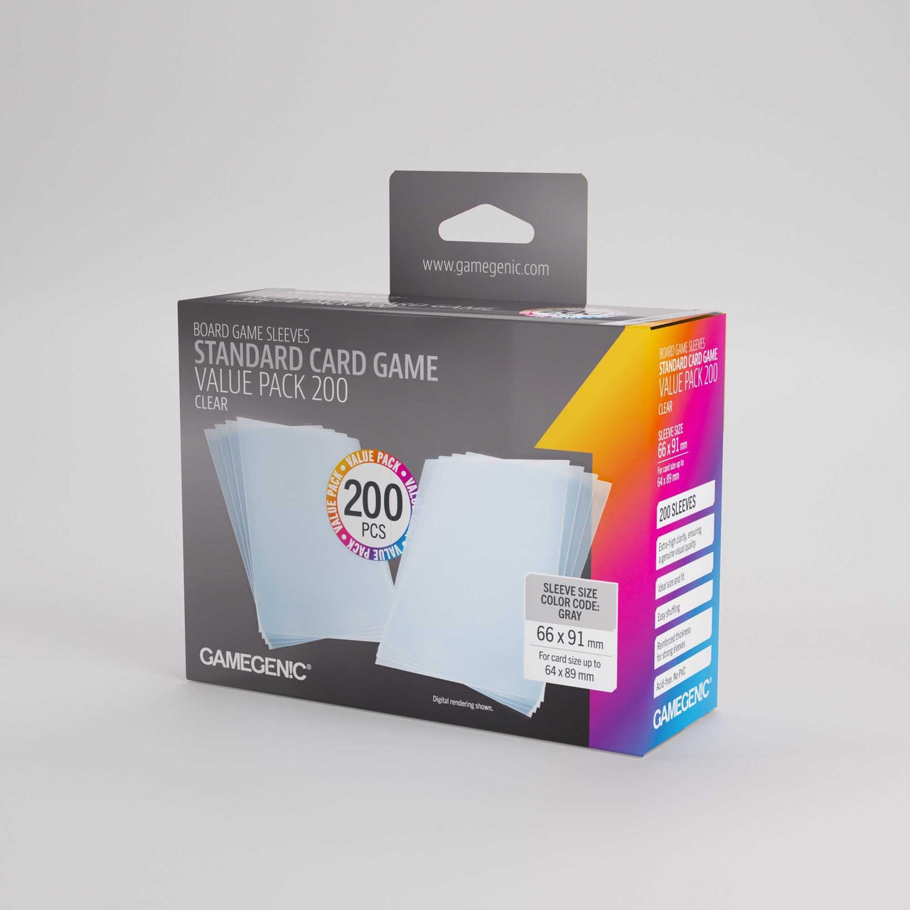 Gamegenic Prime Sleeves Standard Card Game-Size Value Pack (200)