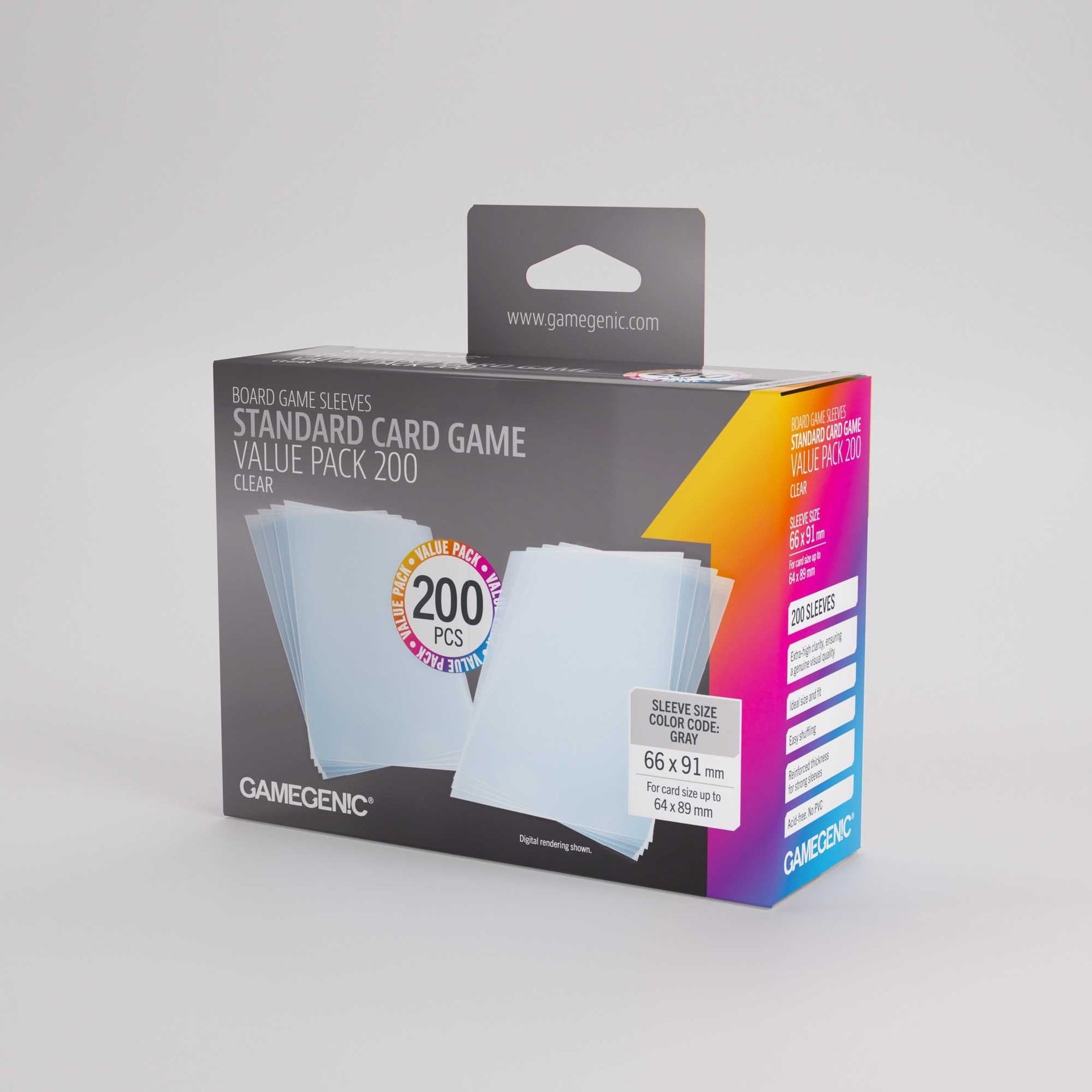 Gamegenic Prime Sleeves Standard Card Game-Size Value Pack (200)