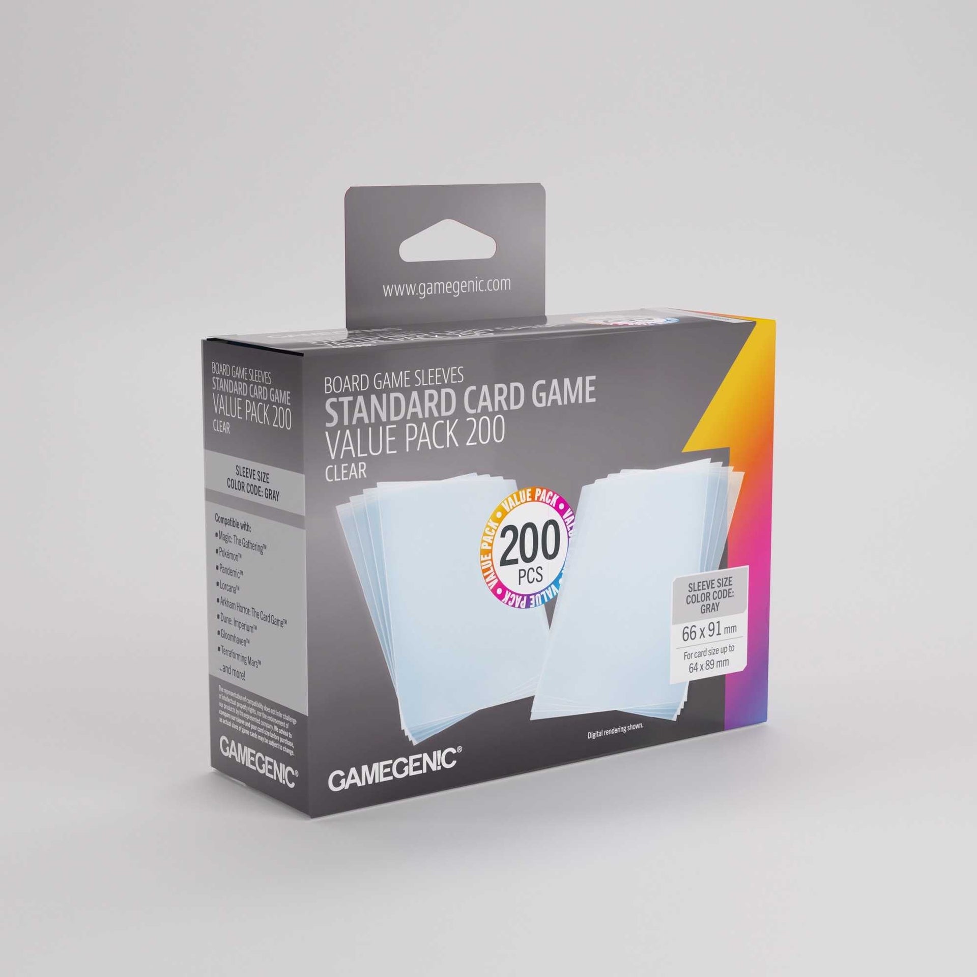 Gamegenic Prime Sleeves Standard Card Game-Size Value Pack (200)