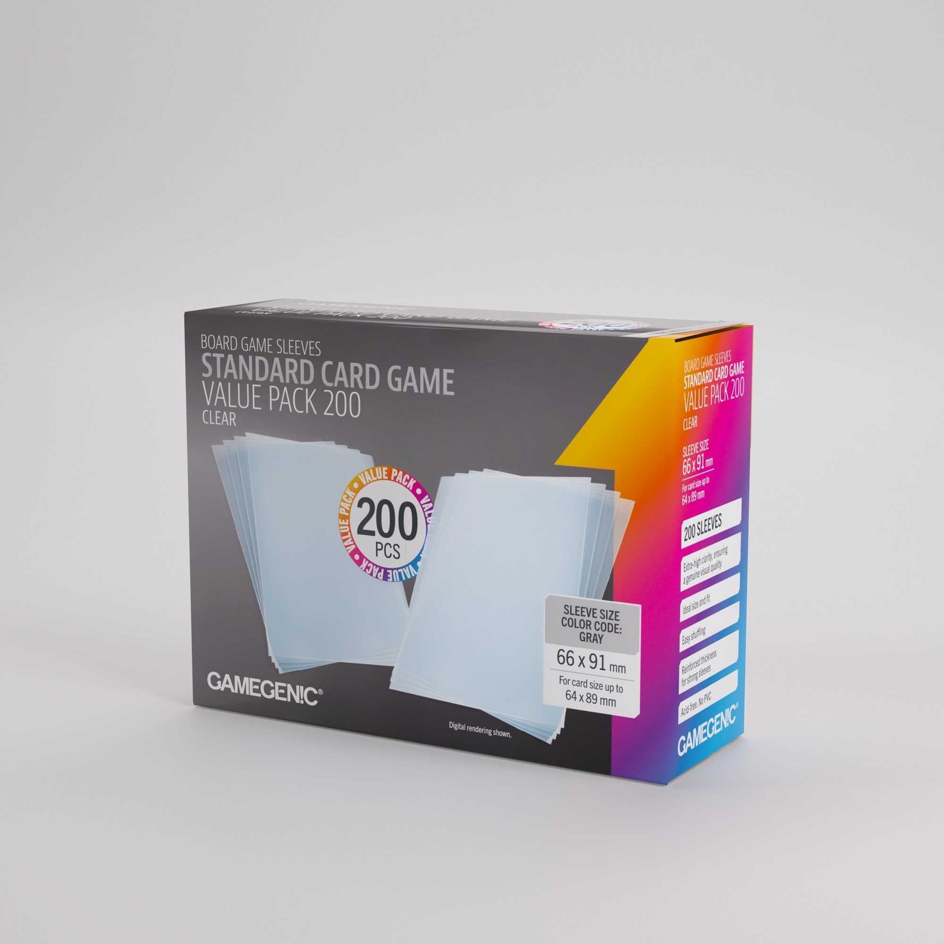 Gamegenic Prime Sleeves Standard Card Game-Size Value Pack (200)