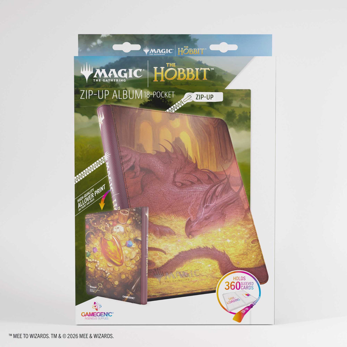 Gamegenic Magic: The Gathering The Hobbit Zip-Up Album 18-Pocket - Smaug's Mox Amber