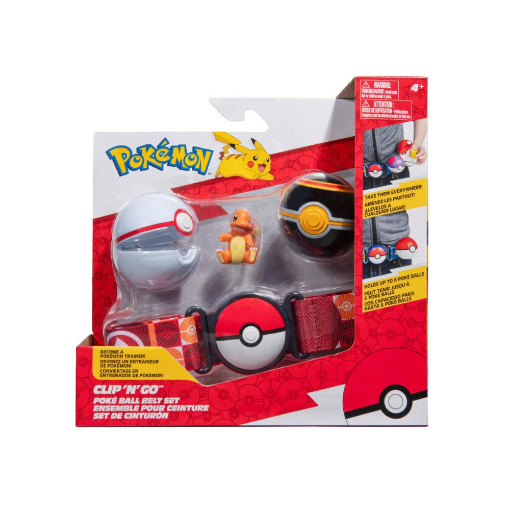 Clip 'N' Go Poke Ball Belt Set - Charmander - GameOn.games