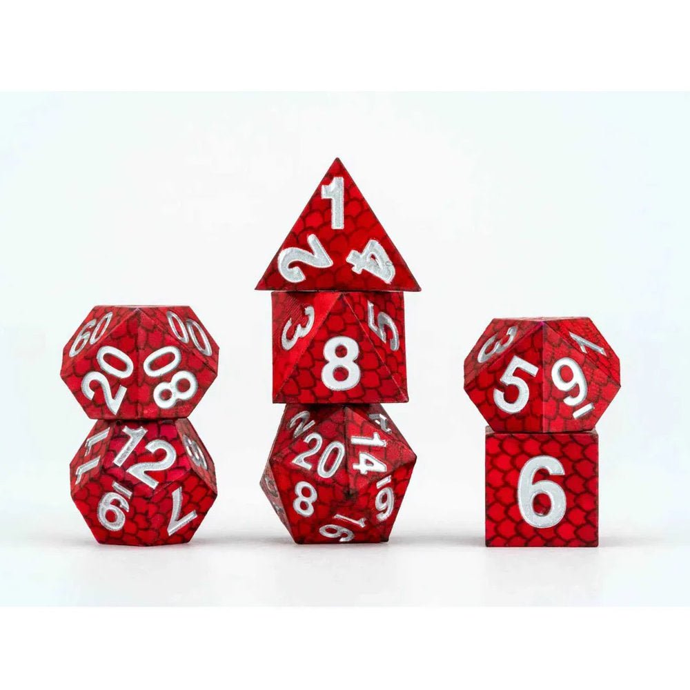 FanRoll: Dragon Storm Silicone Dice Set: Red Dragon Scales - GameOn.games