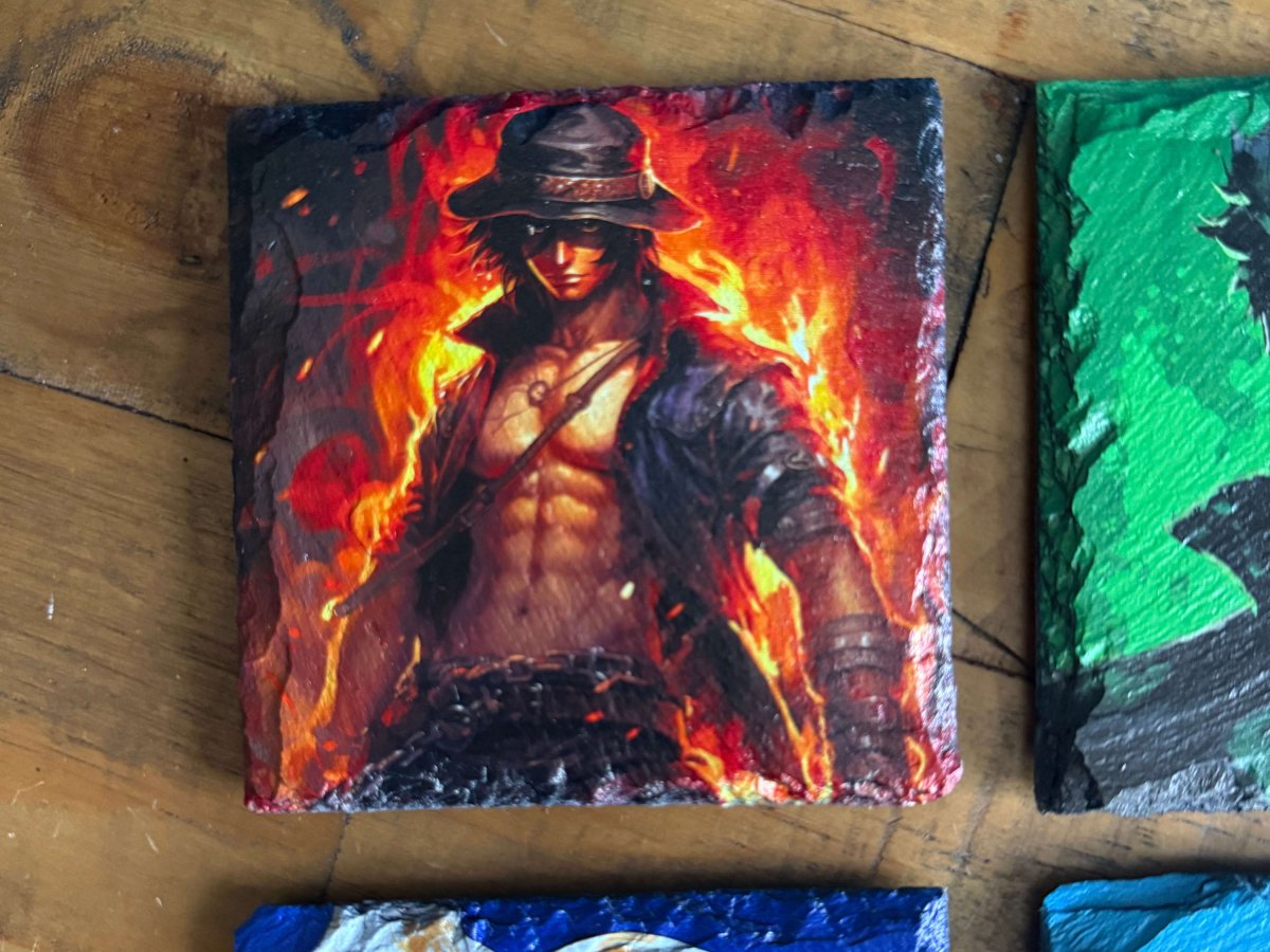 One Piece Slate Coasters - Set of 4 - GameOn.games