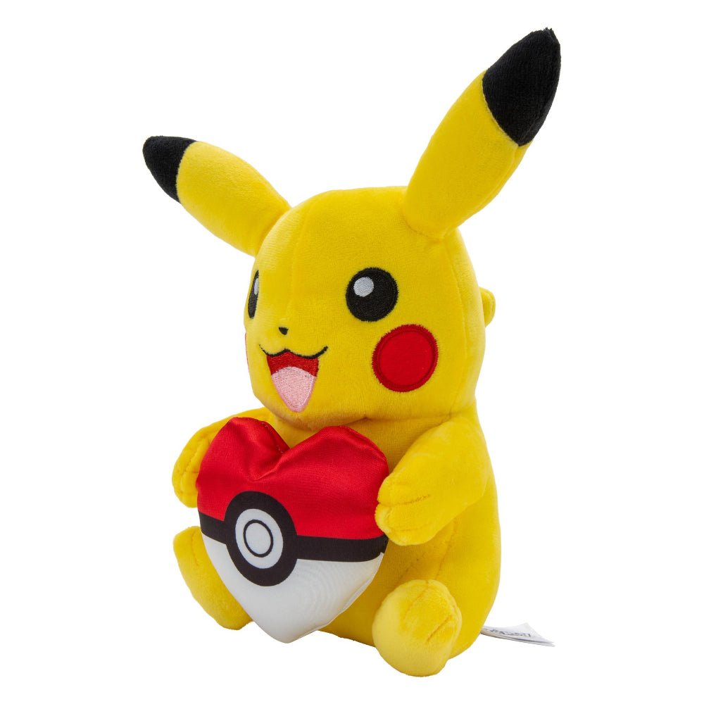 Pikachu with Heart Seasonal Plush 8inch - GameOn.games