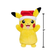 Pikachu with Santa Hat 8" Plush - GameOn.games