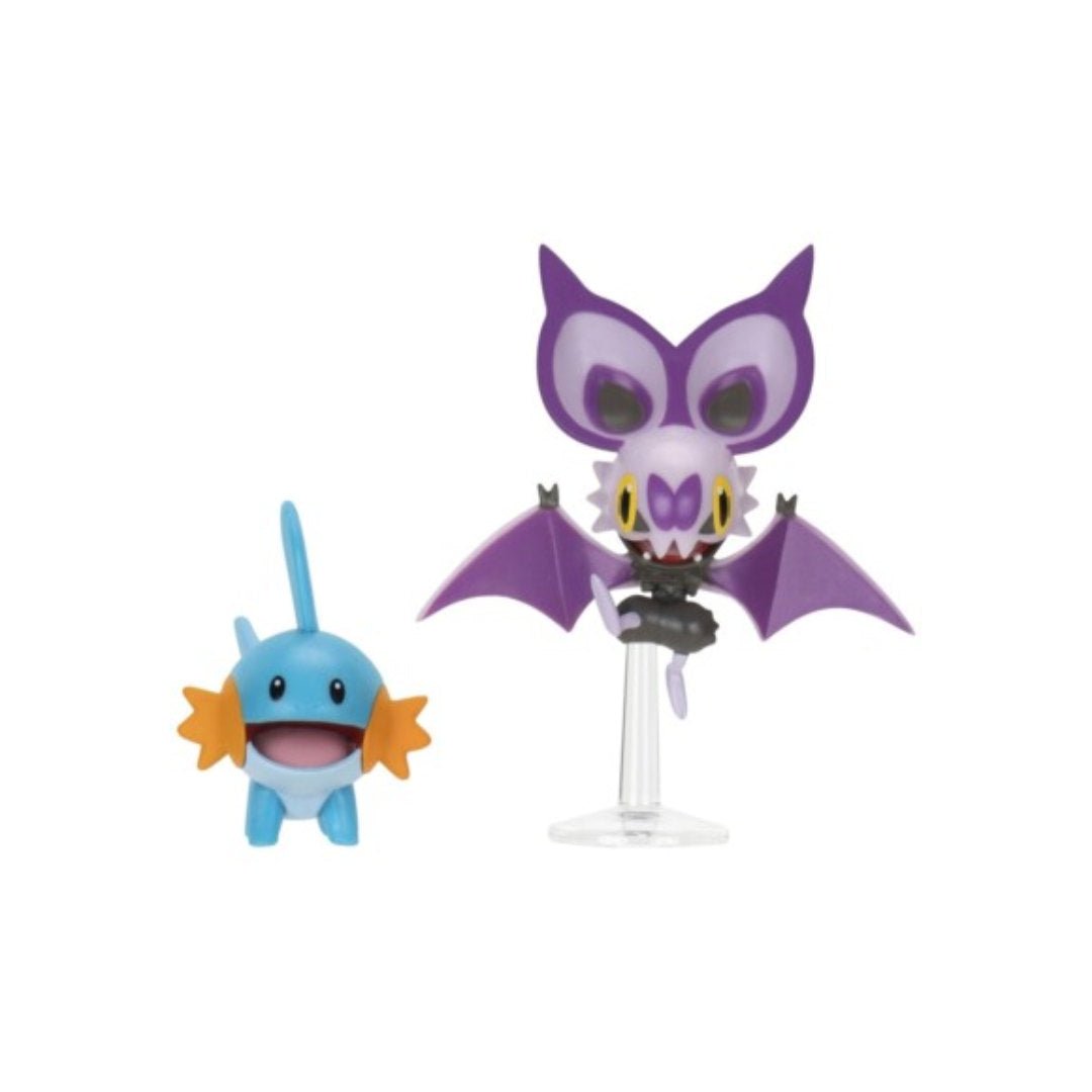 Pokémon 2 - 3" Battle Figure Pack - Mudkip & Noibat - GameOn.games