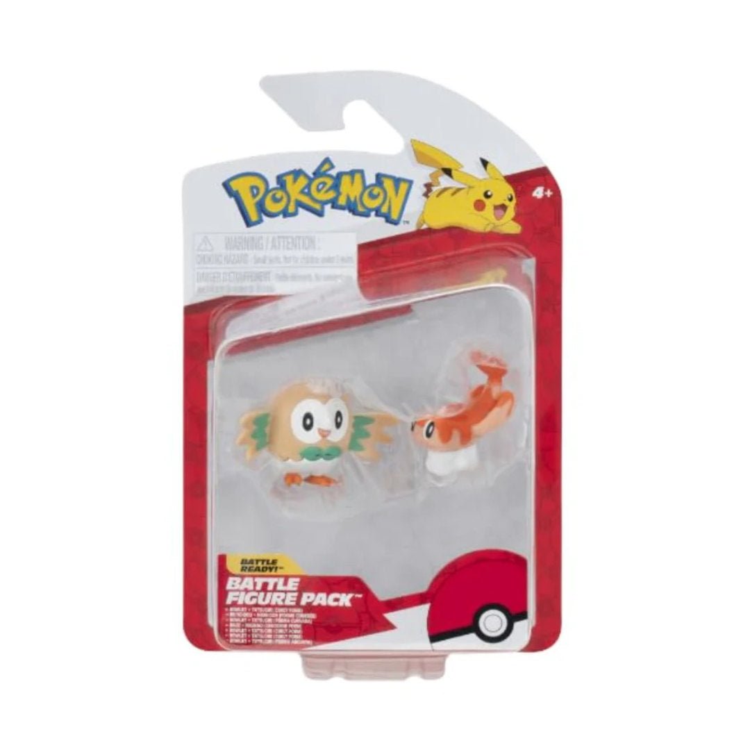 Pokémon 2 - 3" Battle Figure Pack - Rowlet & Tatsugiri - GameOn.games
