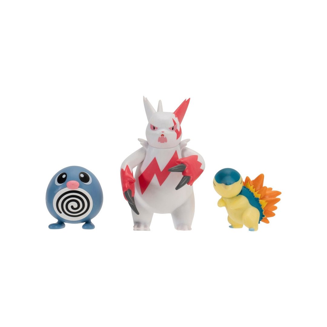 Pokémon 3 - pack Battle Figure - Poliwag, Zangoose, Cyndaquil - GameOn.games