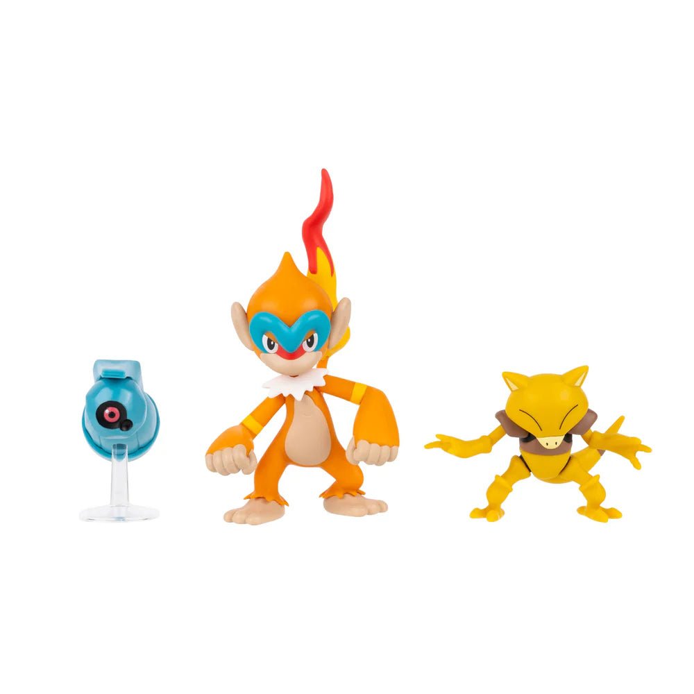 Pokémon Battle Figure 3 Pack - 2 - Inch Beldum, Abra & 3 - Inch Monferno - GameOn.games