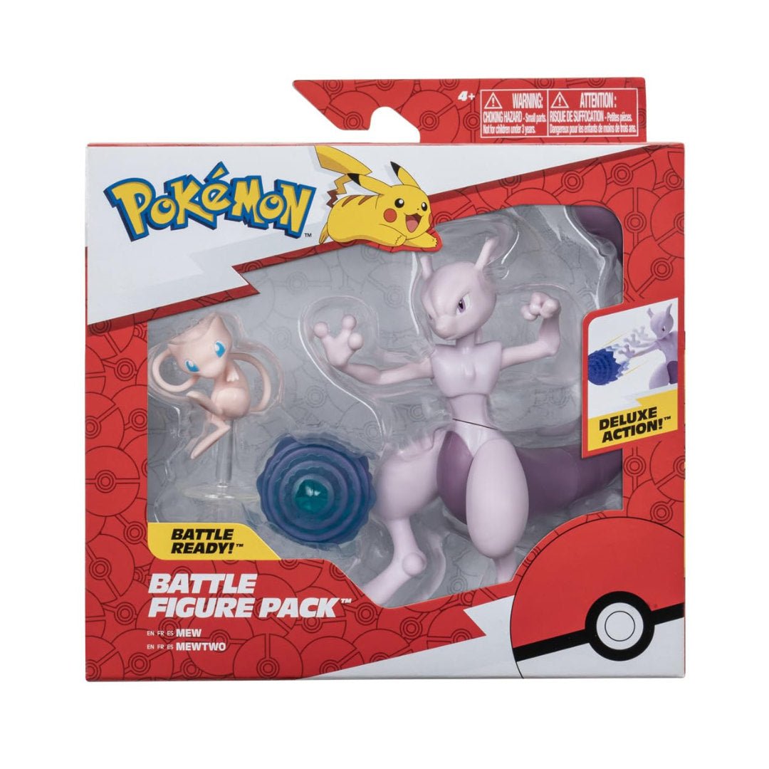 Pokémon Battle Figures 2 Pack - Mew and Mewtwo - GameOn.games