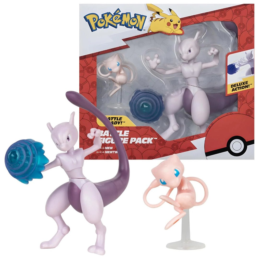 Pokémon Battle Figures 2 Pack - Mew and Mewtwo - GameOn.games