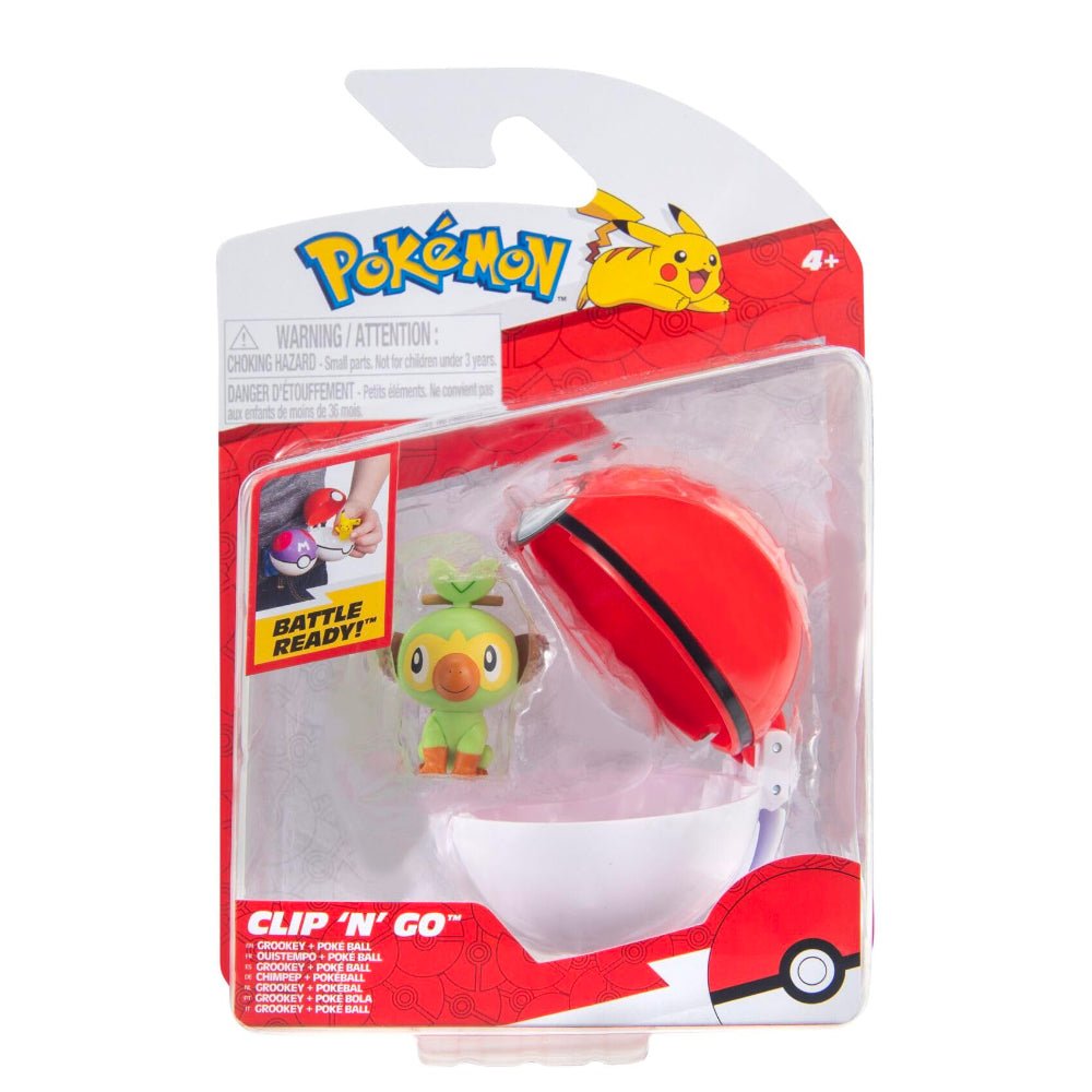 Pokémon Clip 'n' Go - Grookey & Poké Ball - GameOn.games