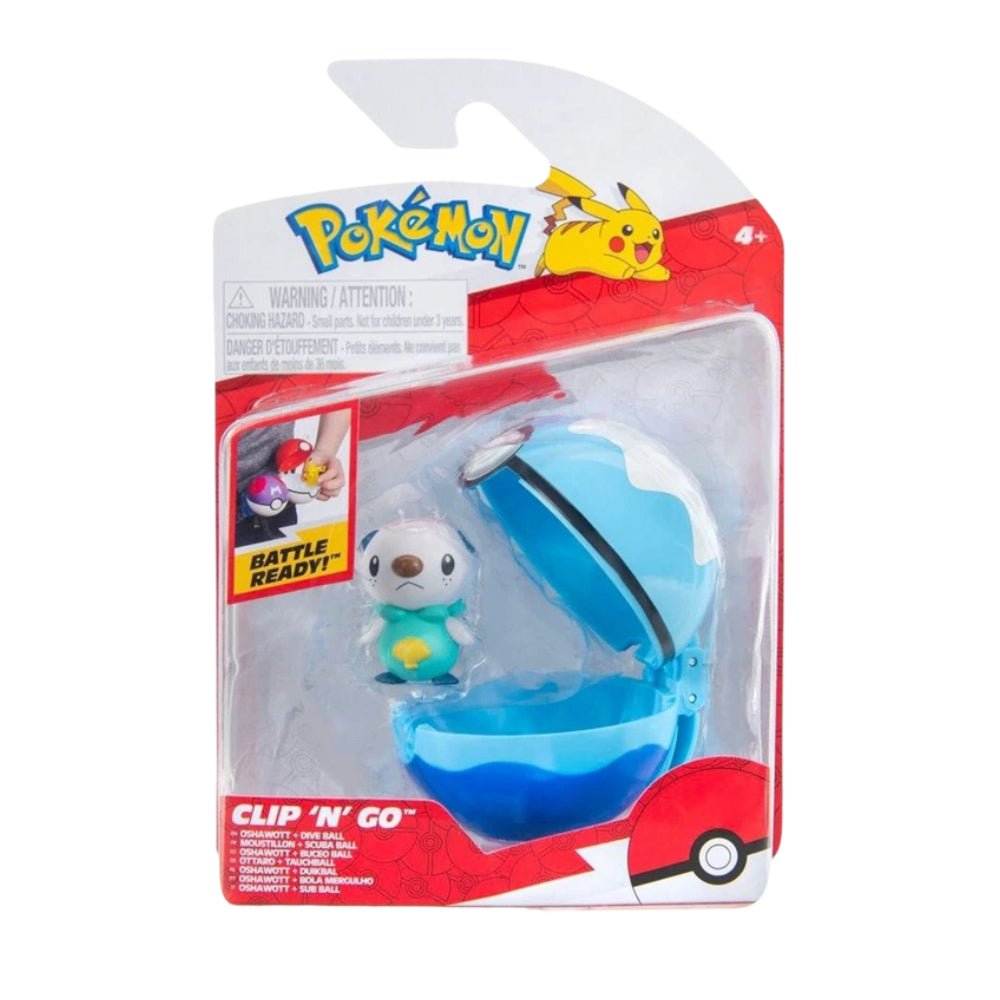 Pokémon Clip 'n' Go - Oshawott & Dive Ball - GameOn.games