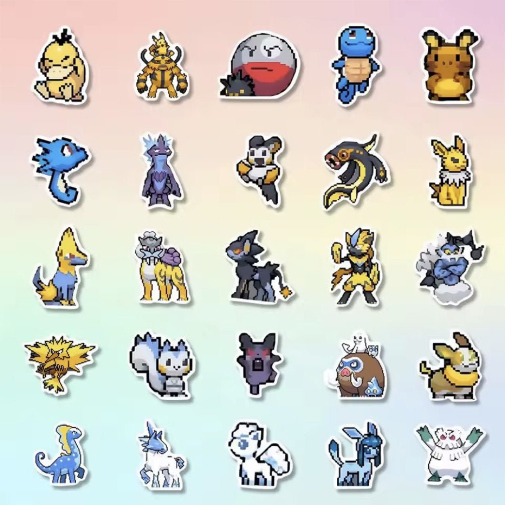 Pokémon Pixel Stickers - Pack of 110 - GameOn.games