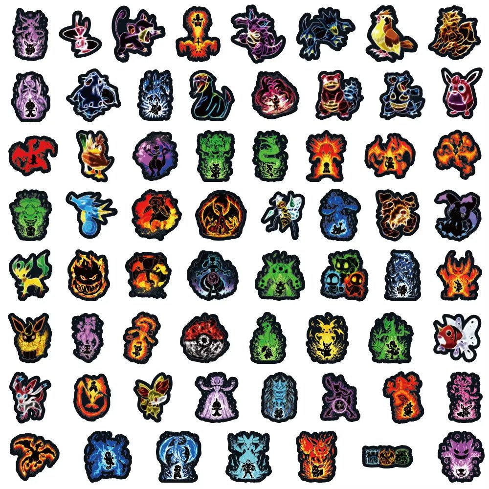 Pokémon Stickers (Black) - Pack of 60 - GameOn.games