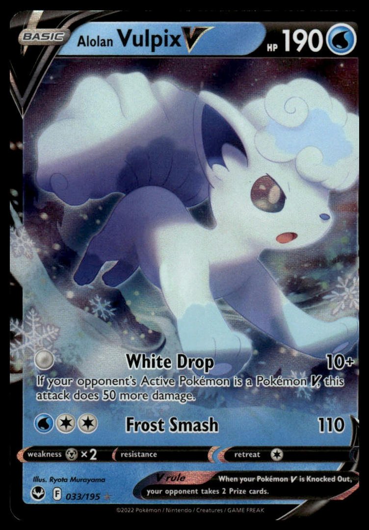 Pokémon TCG - Alolan Vulpix V (Silver Tempest 033) - GameOn.games