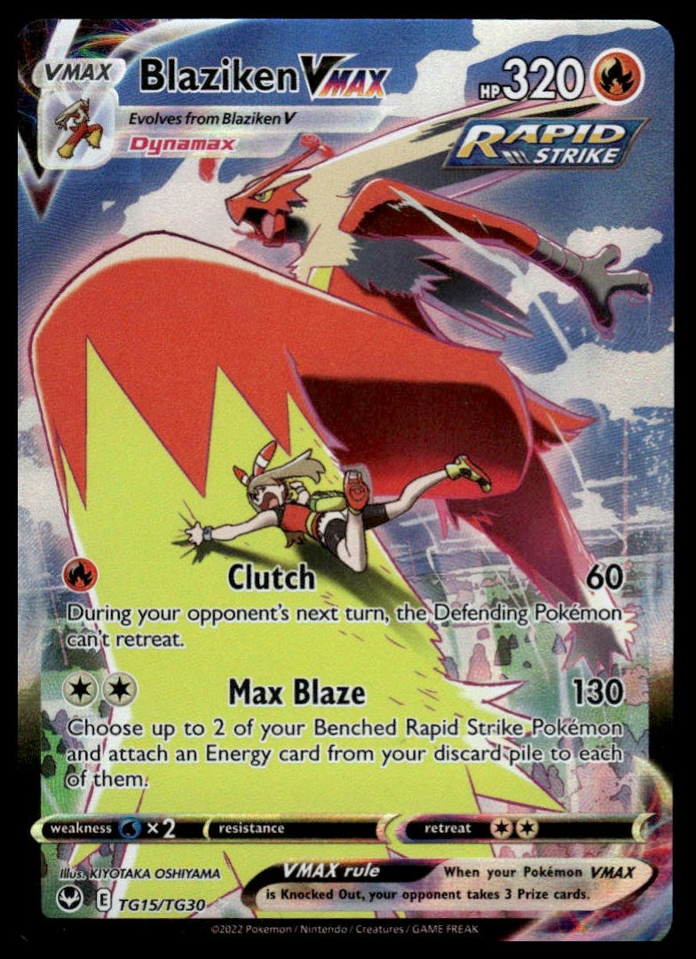 Pokémon TCG - Blaziken VMAX (Silver Tempest TG15) - GameOn.games