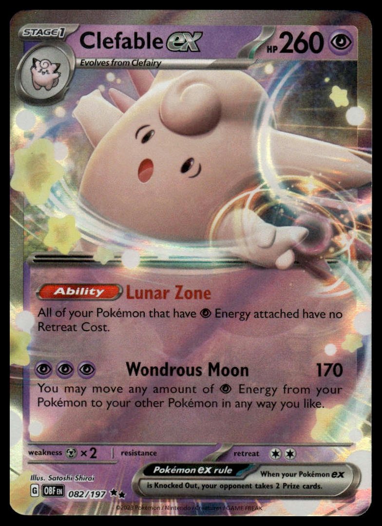 Pokémon TCG - Clefable ex (Obsidian Flames 082) - GameOn.games