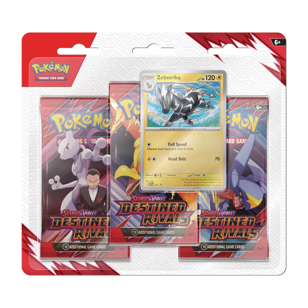 Pokémon TCG: Destined Rivals - Zebstrika 3 - Pack Blister - GameOn.games