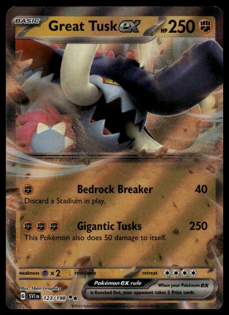 Pokémon TCG - Great Tusk ex (Scarlet & Violet 123) - GameOn.games