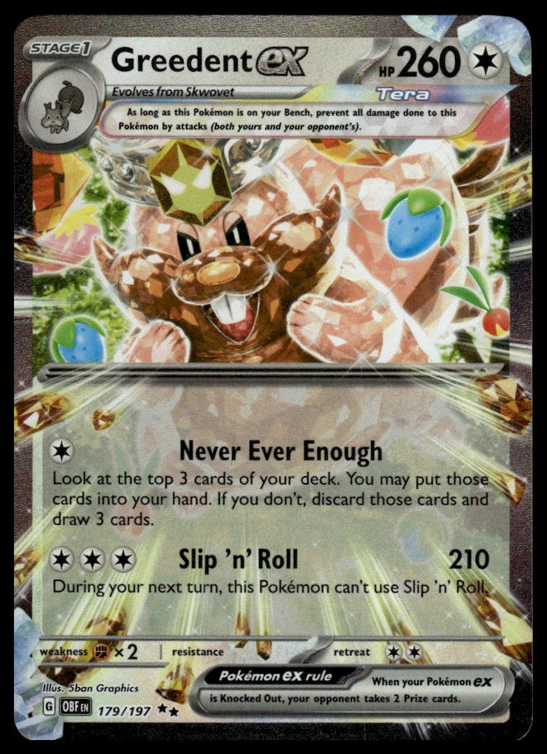 Pokémon TCG - Greedent ex (Obsidian Flames 179) - GameOn.games