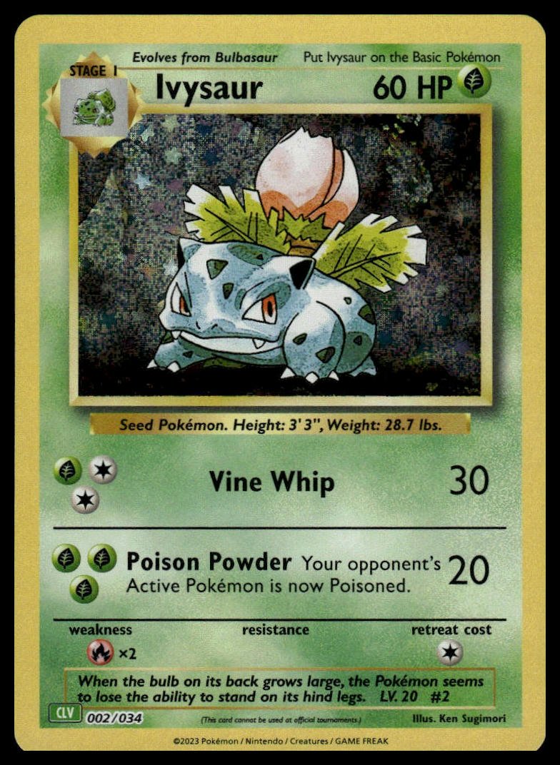 Pokémon TCG - Ivysaur (Trading Card Game Classic 002 CLV) - GameOn.games