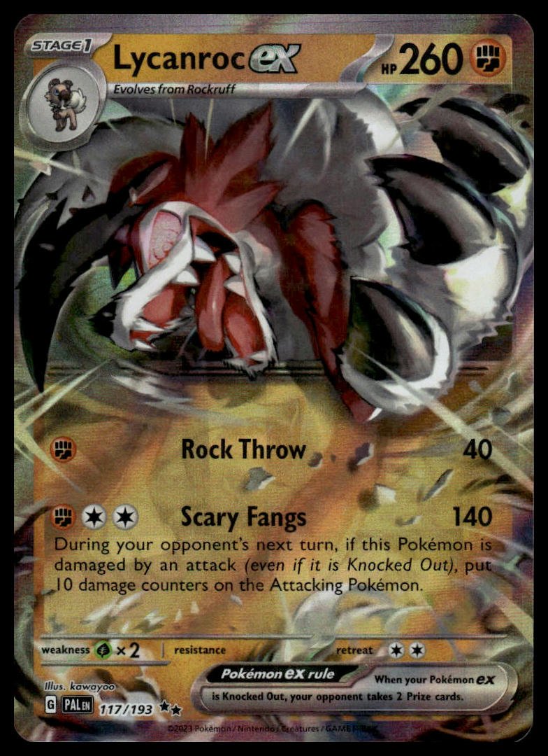 Pokémon TCG - Lycanroc ex (Paldea Evolved 117) - GameOn.games