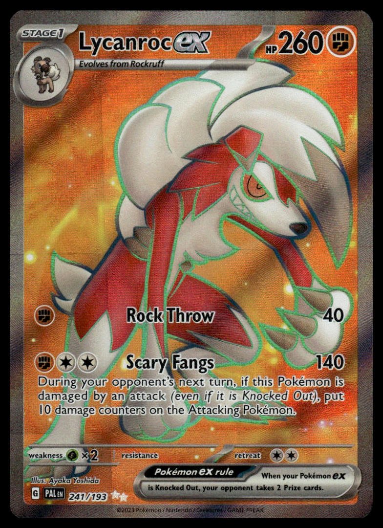Pokémon TCG - Lycanroc ex (Paldea Evolved 241) - GameOn.games