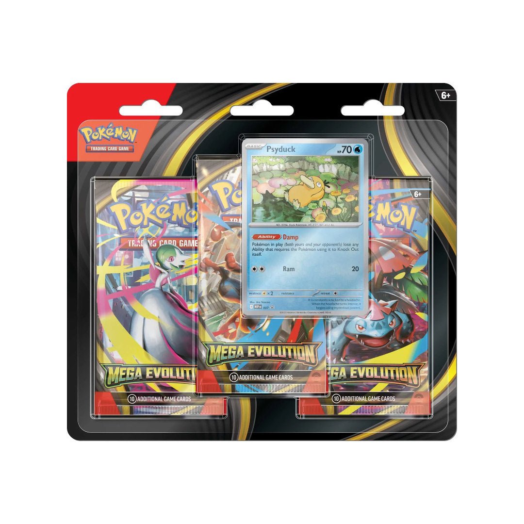 Pokémon TCG: Mega Evolution - 3 Pack Blister - Psyduck - GameOn.games