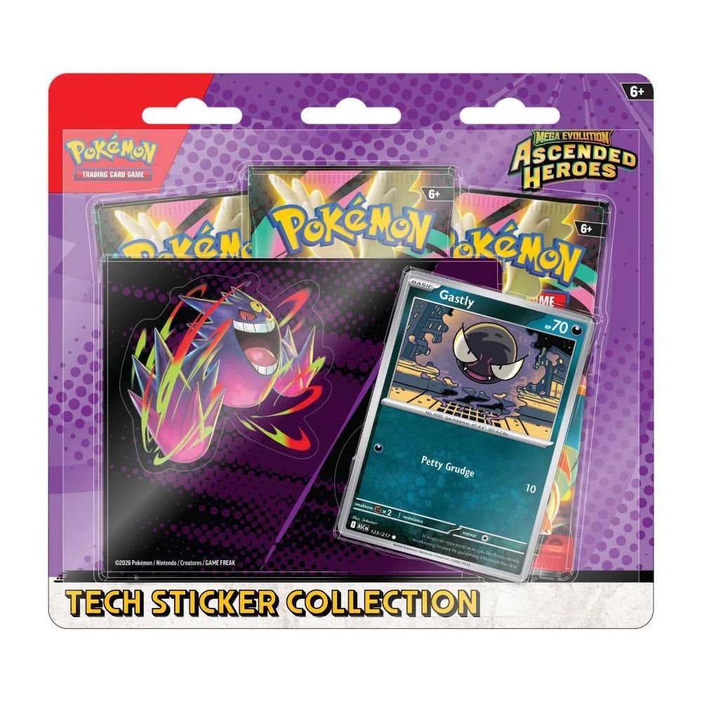 Pokémon TCG: Mega Evolution Ascended Heroes - Tech Sticker Collection - Gastly - GameOn.games