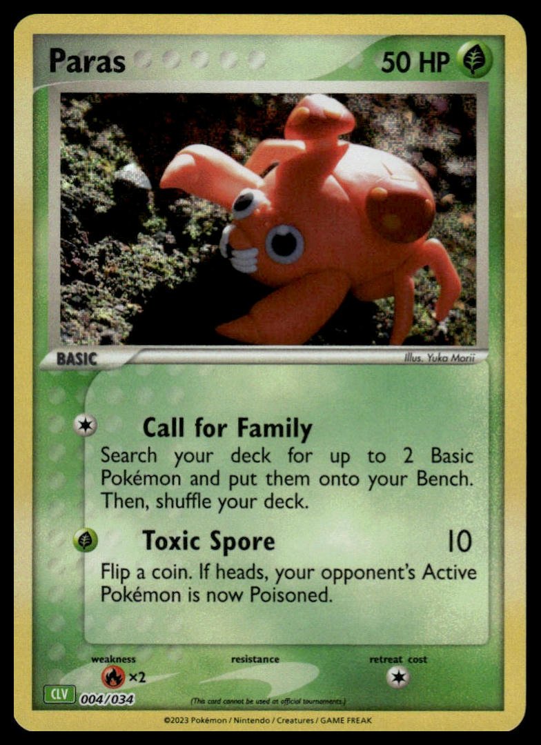 Pokémon TCG - Paras (Trading Card Game Classic 004 CLV) - GameOn.games