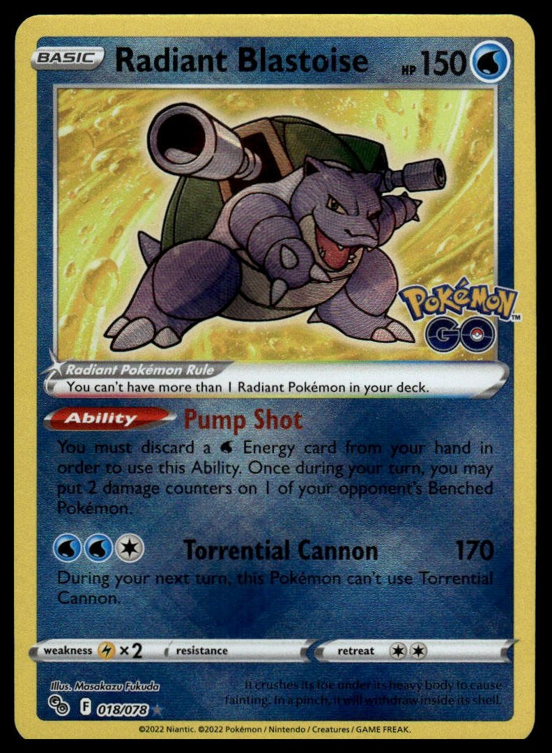 Pokémon TCG - Radiant Blastoise (Pokémon GO 018) - GameOn.games