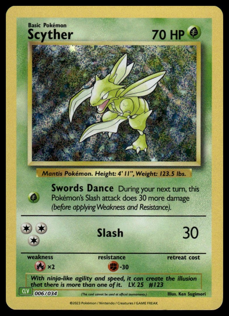 Pokémon TCG - Scyther (Trading Card Game Classic 006 CLV) - GameOn.games