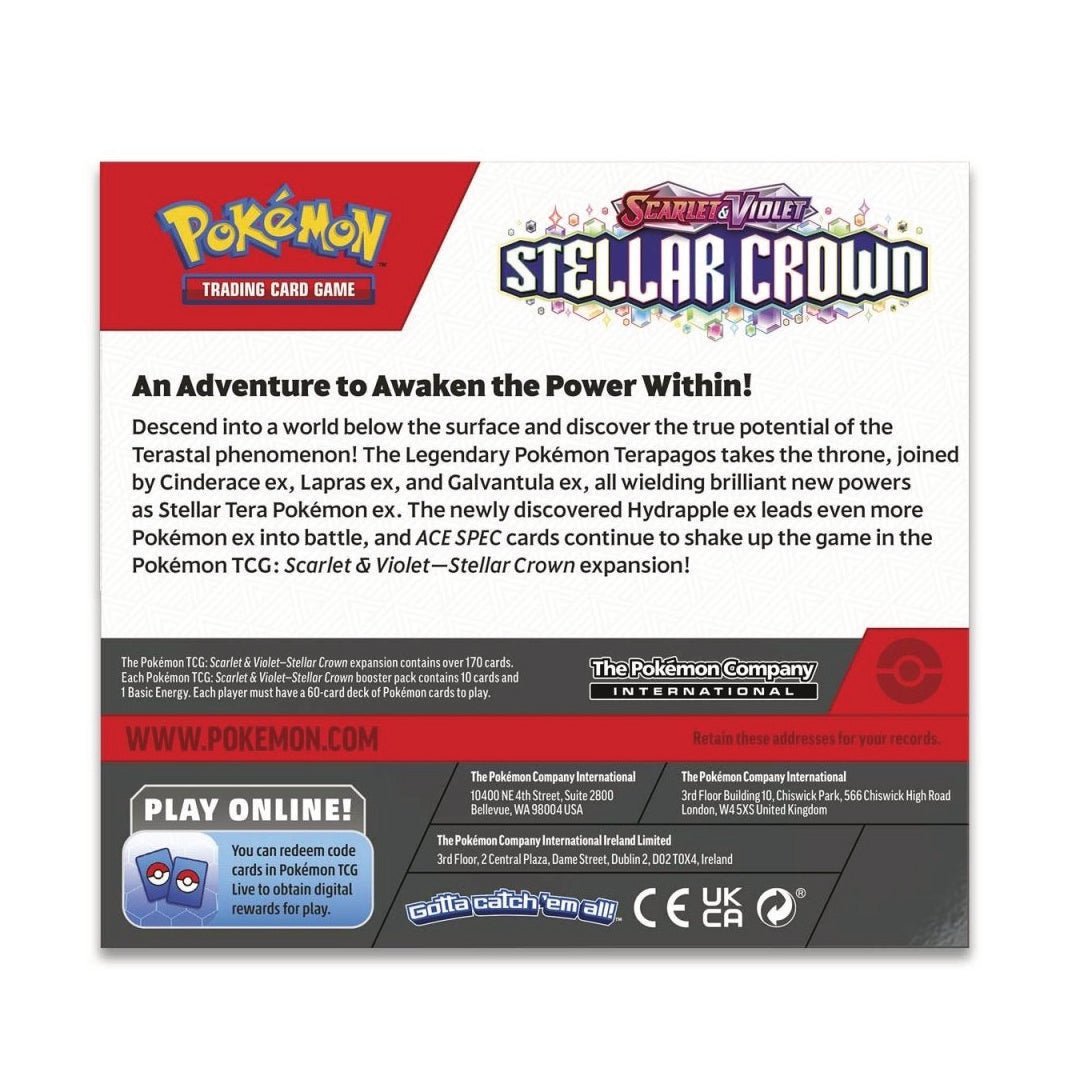 Pokémon TCG: stellar Crown Booster Box (36 Packs) - GameOn.games