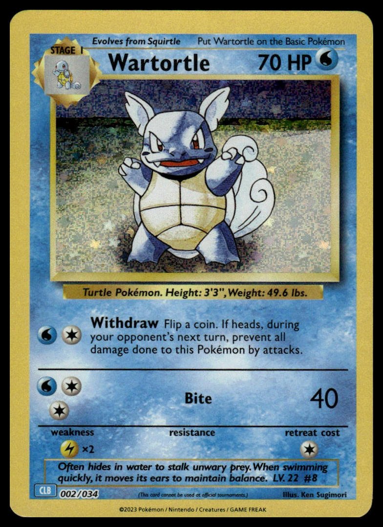 Pokémon TCG - Wartortle (Trading Card Game Classic 002 CLB) - GameOn.games
