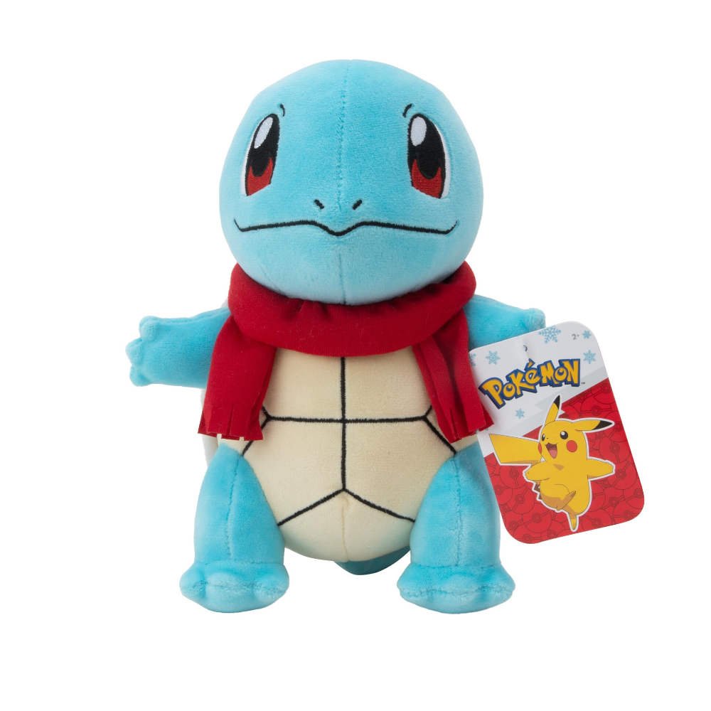Squirtle With Red Scarf - 8" Plush - GameOn.games