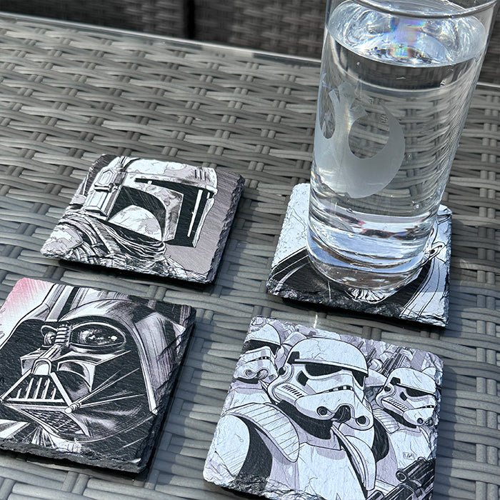 Star Wars Slate Coasters - May The Force Be With You Set of 4 1 - GameOn.games