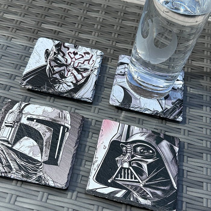 Star Wars Slate Coasters - May The Force Be With You Set of 4 1 - GameOn.games