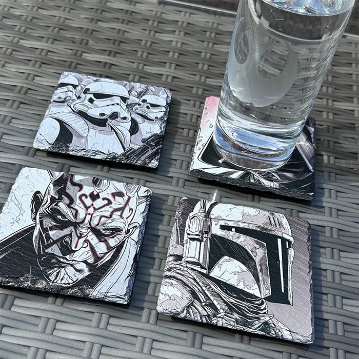 Star Wars Slate Coasters - May The Force Be With You Set of 4 1 - GameOn.games