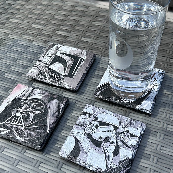 Star Wars Slate Coasters - May The Force Be With You Set of 4 1 - GameOn.games