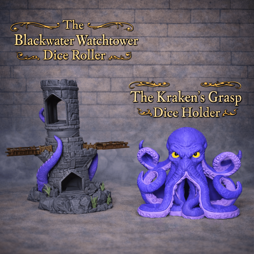 The Blackwater Watchtower Dice Roller & Kraken's Grasp Dice Holder - GameOn.games