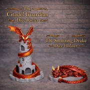 The Citadel Guardian Dice Roller & Snoozing Drake Dice Holder - GameOn.games