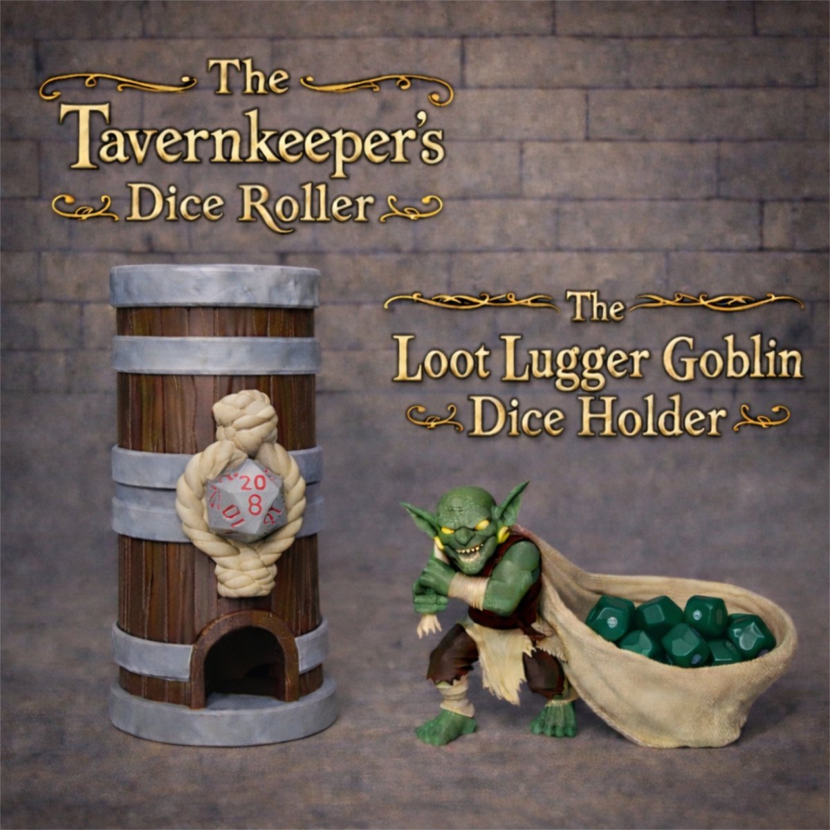 The Tavernkeeper’s Dice Roller & Loot Lugger Goblin Dice Holder - GameOn.games