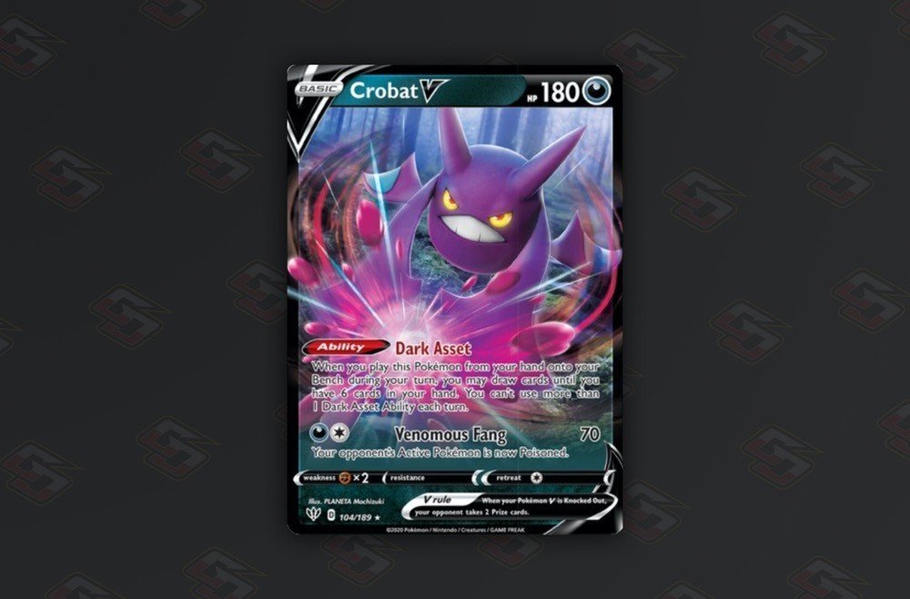 Crobat V 104/189 (Half Art/Half Body) - Ultra Rare - GameOn.games